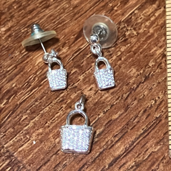 Longaberger Basket Earrings and Pendant Set NWOT - Picture 2 of 4